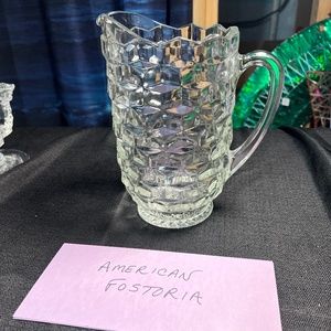 American Fostoria Crystal Pitcher